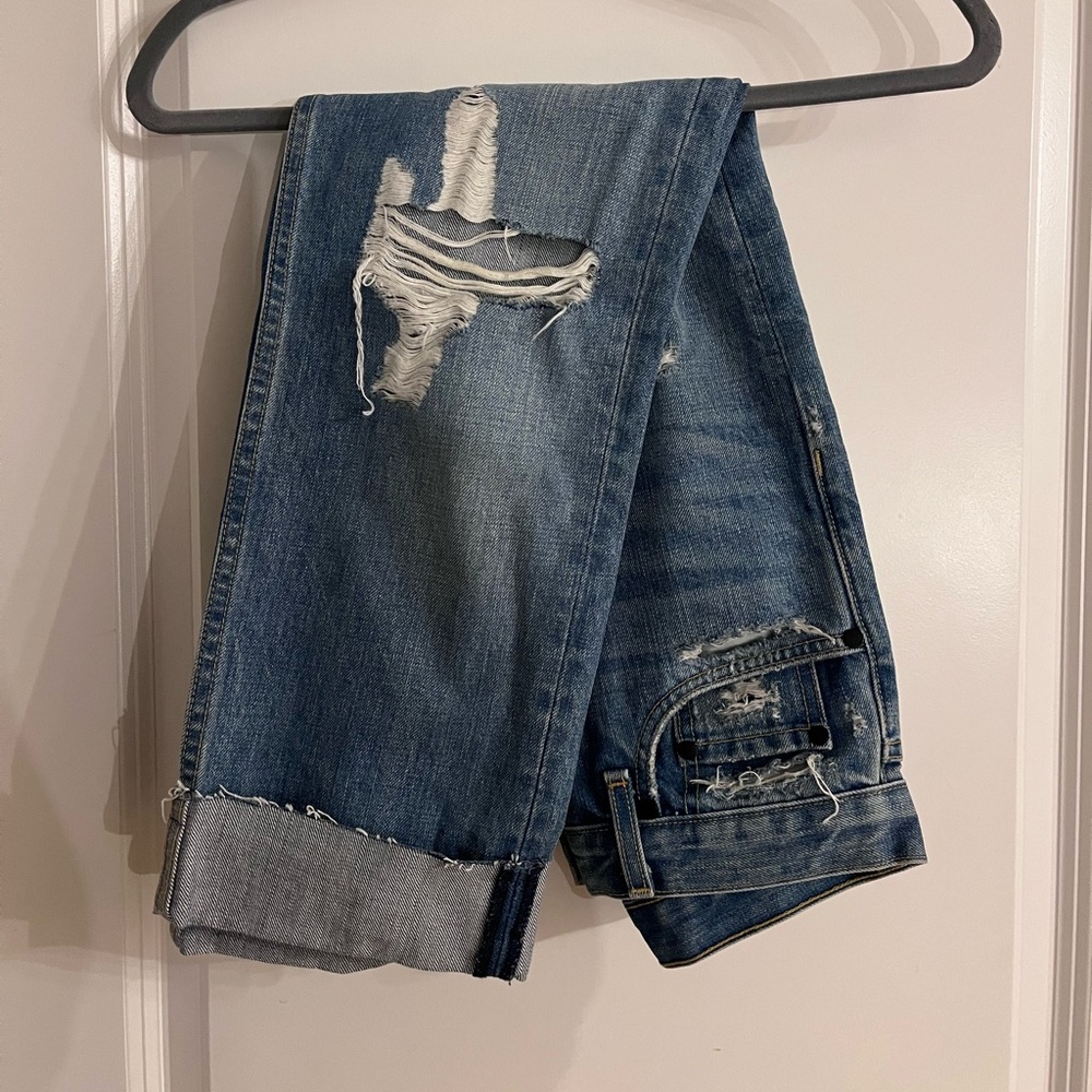 Rag & Bone Distressed Blue Jeans